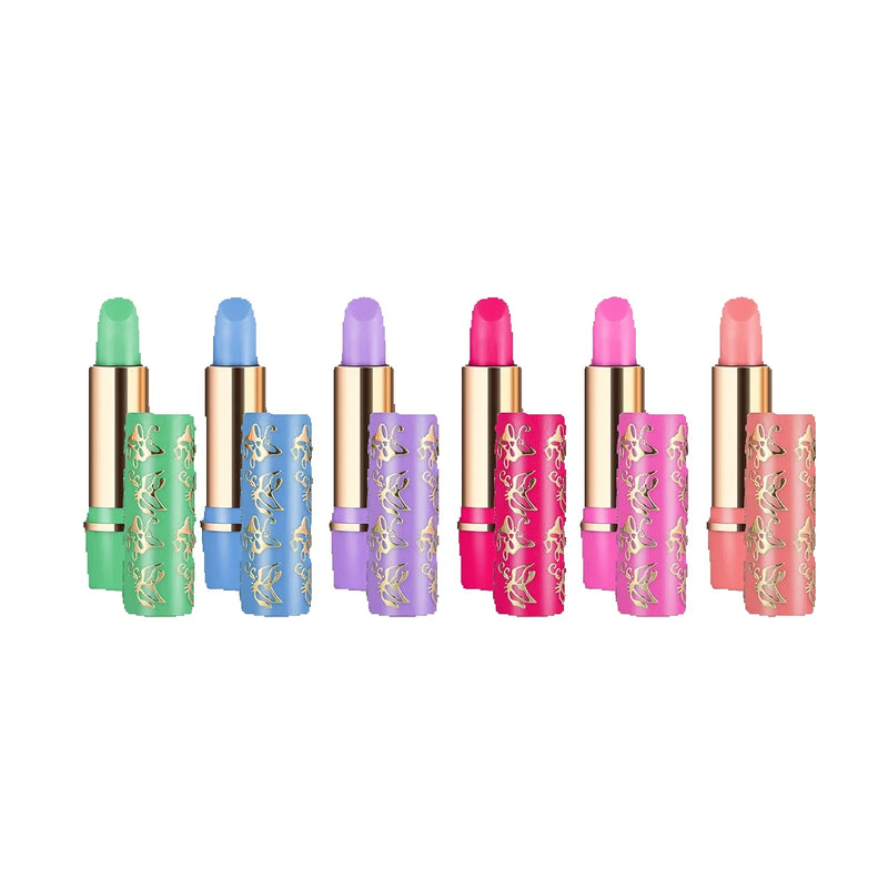 🌈 Batom Mágico Mia Make – Muda de Cor com o pH! 💄✨Kit com 6