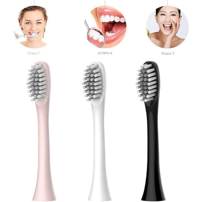 Escova De Dentes Elétrica IPX7 Com Cabeça Substituivel inteligente Ultrassônico À Prova D'água